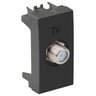 MÓDULO TOMADA COAXIAL PARA TV 75 OHMS GRAFITE FOSCO - 1