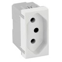 Ver imagem 1 de MÓDULO TOMADA 2P+T PADRÃO BRASILEIRO 10A 250V SEM OBTURADOR BRANCO
