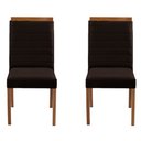 Ver imagem 1 de Kit 2 Cadeiras Decorativas Sala de Jantar Luxo Sueli Facto Marrom - Mozzelar