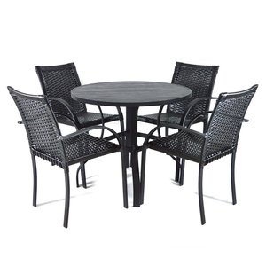 Jogo de 1 Mesa Ripada com 4 Cadeiras Ascoli