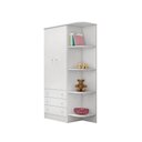 Ver imagem 1 de Guarda Roupa 2 Portas Com Cantoneira 3 Gavetas Roupeiro Infantil Doce Sonho Branco
