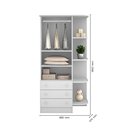 Ver imagem 5 de Guarda Roupa 2 Portas Com Cantoneira 3 Gavetas Roupeiro Infantil Doce Sonho Branco