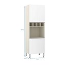 Ver imagem 2 de Paneleiro Luciane 70cm Nicho Microondas 4 Portas e 1 Nicho Lis