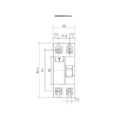 Dispositivo de Fuga Bipolar JNG DZL176-2 40A 2 Pólos - 3