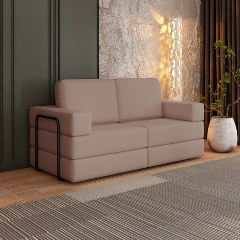 Sofá Cama À Vácuo 2 Lugares Linha Modular Flip Magic