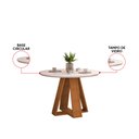 Ver imagem 4 de Mesa de Jantar Redonda 103,5cm c/ Tampo de Vidro Lina D04 - D'Rossi