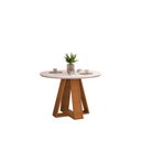 Ver imagem 2 de Mesa de Jantar Redonda 103,5cm c/ Tampo de Vidro Lina D04 - D'Rossi
