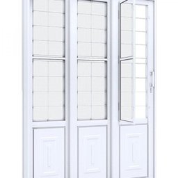 Porta de Aço de Correr 213x150 com Grade Quadrada e Postigo Facilita Lucasa Branco - 3