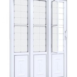 Porta de Aço de Correr 213x150 com Grade Quadrada e Postigo Facilita Lucasa  - 3
