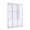 Ver imagem 1 de Porta de Aço de Correr 213x150 com Grade Quadrada e Postigo Facilita Lucasa Branco
