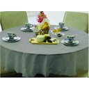 Ver imagem 1 de Toalha de Mesa Redonda Jacquard com Acabamento Nas Bordas:cinza