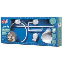 Kit Banheiro Branco Lavello Herc com 5 peças - 2