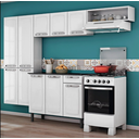 Ver imagem 1 de Cozinha 1 Rose Branco C/ Balcão 10pts 1gav Branca