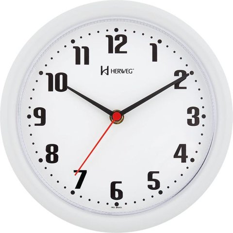 Relógio de Parede - Herweg - 22cm - Branco - 610221