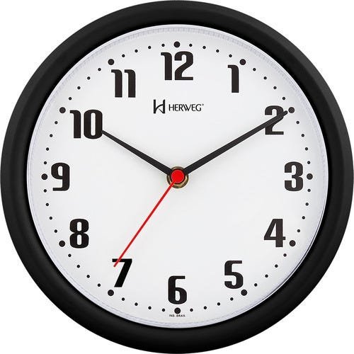 Relógio De Parede - Herweg - 22cm - Preto -610234 - 1
