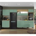 Ver imagem 1 de Cozinha Completa Modulada 06 Peças 13 Portas 03 Gavetas Julia Atacama Verde Aramóveis