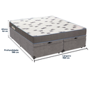 Ver imagem 3 de Cama Box Baú e Colchão Light Espuma D33 Queen Ortobom: Cinza
