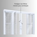 Ver mais imagens de Porta de Aço de Correr 213x200 com Grade Quadrada e Postigo Facilita Lucasa Branco