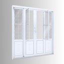 Ver imagem 3 de Porta de Aço de Correr 213x200 com Grade Quadrada e Postigo Facilita Lucasa Branco
