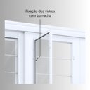 Ver imagem 6 de Porta de Aço de Correr 213x200 com Grade Quadrada e Postigo Facilita Lucasa Branco