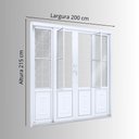 Ver imagem 4 de Porta de Aço de Correr 213x200 com Grade Quadrada e Postigo Facilita Lucasa Branco
