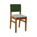 Ver imagem 3 de Kit 2 Cadeiras Linhas Madeira Maciça Encosto Mdf Laqueado Verde Musgo-amêndoa-linho Cinza Mescla Imp