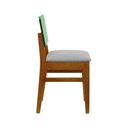 Ver imagem 6 de Kit 2 Cadeiras Linhas Madeira Maciça Encosto Mdf Laqueado Verde Musgo-amêndoa-linho Cinza Mescla Imp