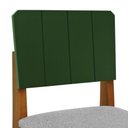 Ver imagem 7 de Kit 2 Cadeiras Linhas Madeira Maciça Encosto Mdf Laqueado Verde Musgo-amêndoa-linho Cinza Mescla Imp
