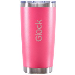Copo Térmico Glück 591ml Aço Inox Copo Para Cerveja Café Com Tampa Abre Fecha Old Pink - 1