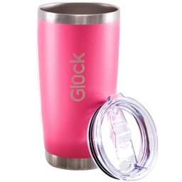 Copo Térmico Glück 591ml Aço Inox Copo Para Cerveja Café Com Tampa Abre Fecha Old Pink - 5
