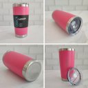 Ver imagem 6 de Copo Térmico Glück 591ml Aço Inox Copo Para Cerveja Café Com Tampa Abre Fecha Old Pink