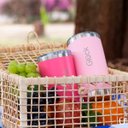 Ver imagem 4 de Copo Térmico Glück 591ml Aço Inox Copo Para Cerveja Café Com Tampa Abre Fecha Old Pink