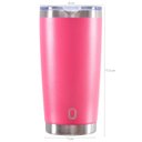 Ver imagem 3 de Copo Térmico Glück 591ml Aço Inox Copo Para Cerveja Café Com Tampa Abre Fecha Old Pink