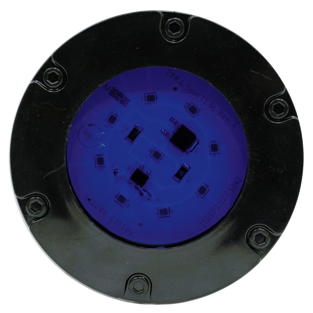 Mini Refletor LED Decorativo Econômico - Base Preta Azul - 220V - 2