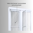 Ver mais imagens de Porta de Aço de Correr 213x200cm 4 Folhas com Grade Mosaico e Vidro Liso Facilita Lucasa