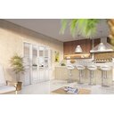 Ver imagem 2 de Porta de Aço de Correr 213x200cm 4 Folhas com Grade Mosaico e Vidro Liso Facilita Lucasa