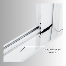 Porta de Aço de Correr 213x200cm 4 Folhas com Grade Mosaico e Vidro Liso Facilita Lucasa Branco - 12