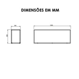 Apenas Prateleira Nicho de Parede Estilo Vintage Industrial - 2