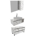 Ver imagem 1 de Conjunto Para Banheiro Armarios Com Cuba Bn1 Marmore Branco