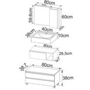 Ver imagem 5 de Conjunto Para Banheiro Armarios Com Cuba Bn1 Marmore Branco