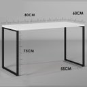 Ver imagem 6 de Mesa Escritório Home Office de Apoio 80x60 Azul Branca