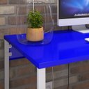 Ver imagem 3 de Mesa Escritório Home Office de Apoio 80x60 Azul Branca