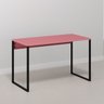 Mesa Escritório Home Office Rose de Apoio 120x60 Rosa Preta - 4