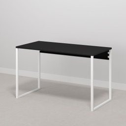 Mesa Escritório Home Office de Apoio 120x60 Preta Branca - 3