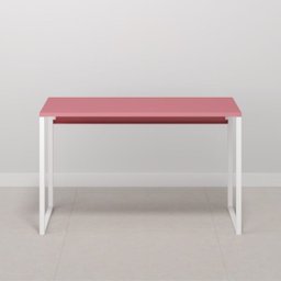Mesa Escritório Home Office Rose de Apoio 120x60 Rosa Branca - 3