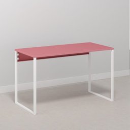 Mesa Escritório Home Office Rose de Apoio 120x60 Rosa Branca - 5