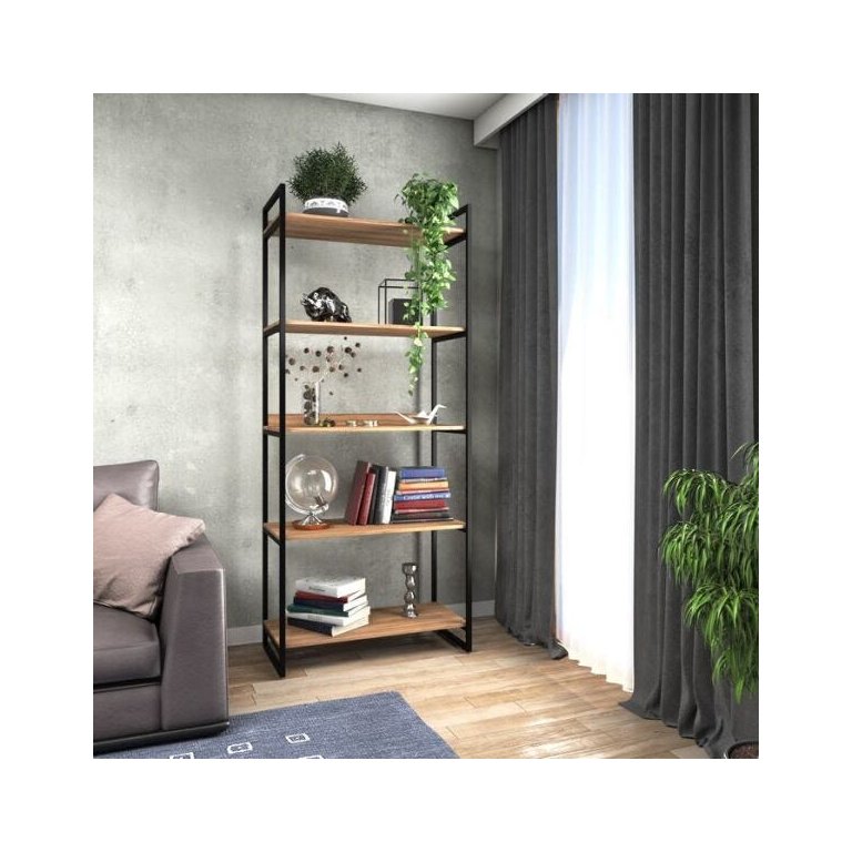 Estante Estilo Industrial Metal Madeira 190x80cm Organizador