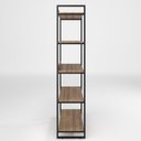 Ver imagem 4 de Estante Estilo Industrial Metal Madeira 190x80cm Organizador Lâmina com Preto