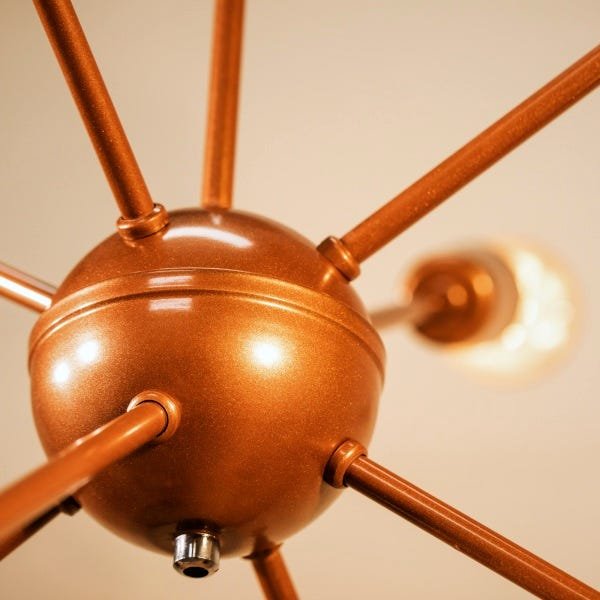 Lustre Pendente Sputnik Atomo Aranha Cobre Moderno Abstrato - 7