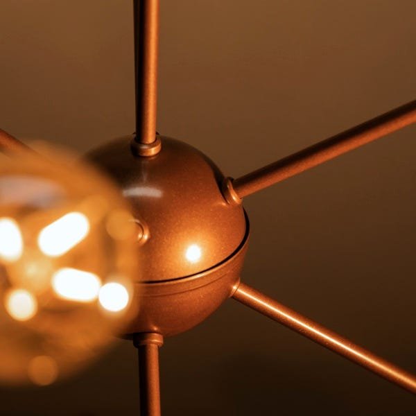 Lustre Pendente Sputnik Atomo Aranha Cobre Moderno Abstrato - 4
